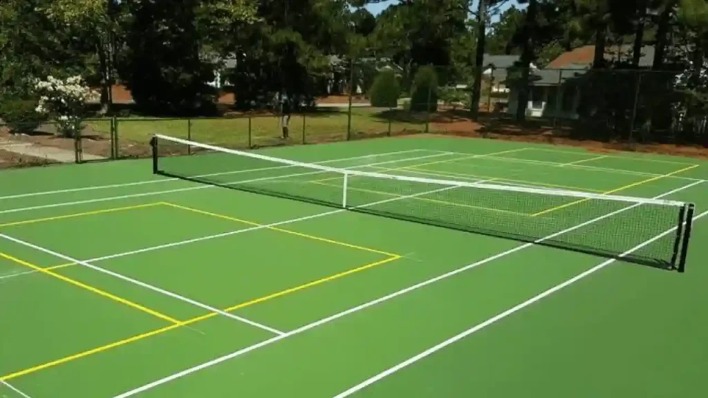 Painting Pickleball Lines on a Tennis Court 